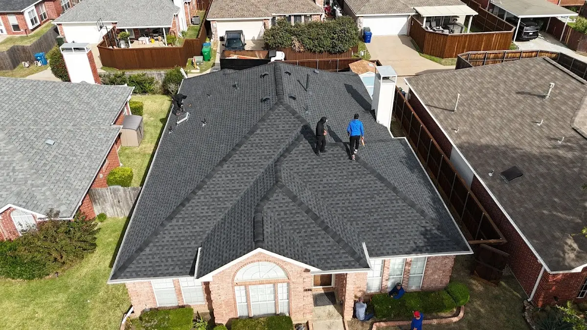 Commercial Roofing work in progress on a Rolling Hills Estates property